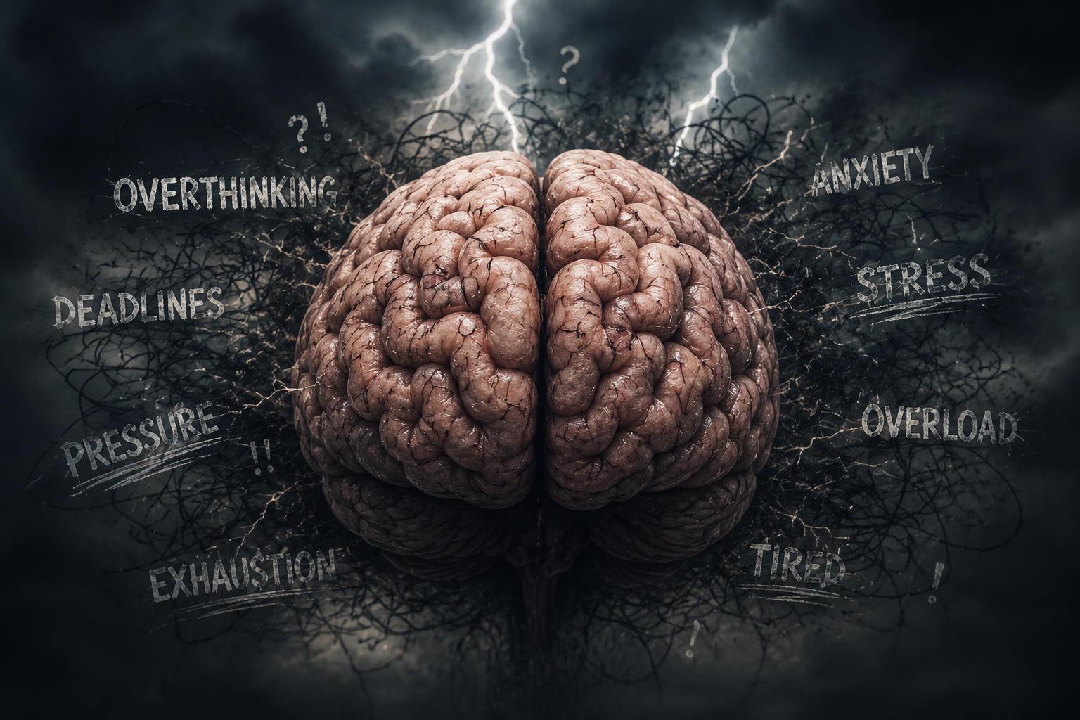 Image depicting stressed brain